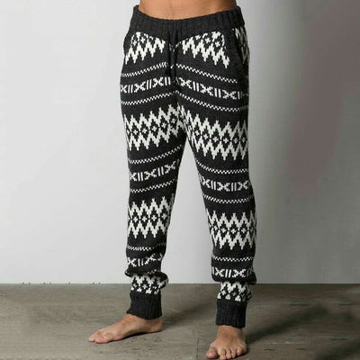 Knit Trousers Explosive Style Striped Wool Trousers Fashion Men's Trousers