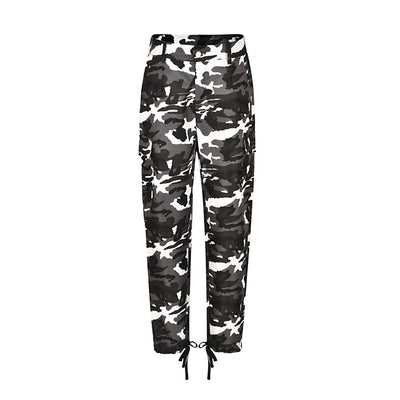 Camouflage Print Cargo Trousers Casual Trousers