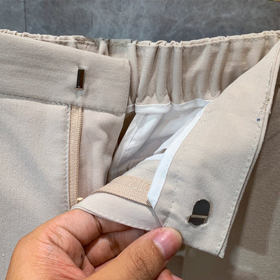 Men's Casual Cropped Trousers Straight Trousers