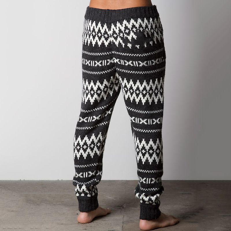 Knit Trousers Explosive Style Striped Wool Trousers Fashion Men's Trousers