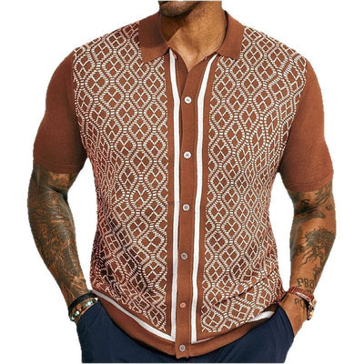 European And American Style Men's Casual Jacquard Sweater