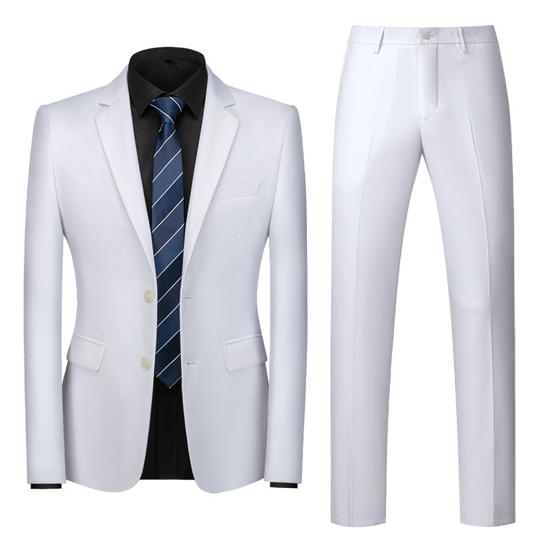 Two-piece Suit With Two Buttons For Wedding