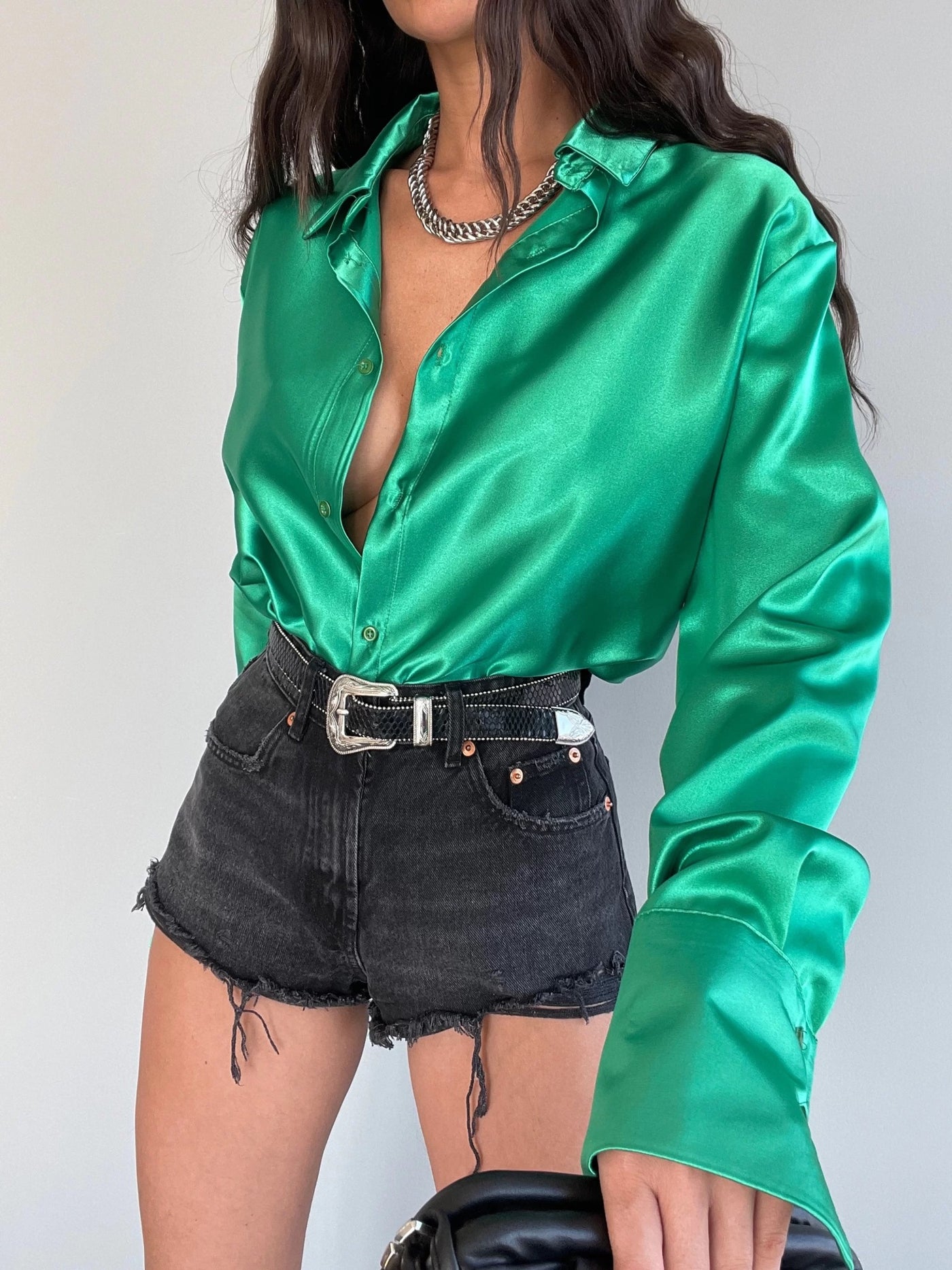 Single-breasted Long Sleeve Lapel Shirt Sexy Women Clothing