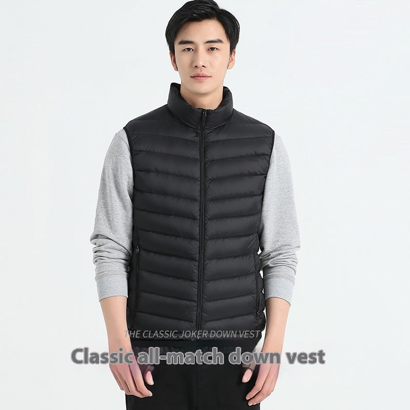Men's Casual Vest Stand-up Collar Thermal Vest