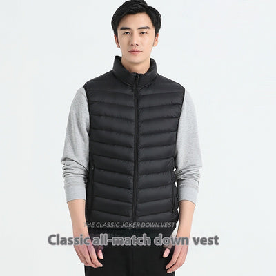 Men's Casual Vest Stand-up Collar Thermal Vest